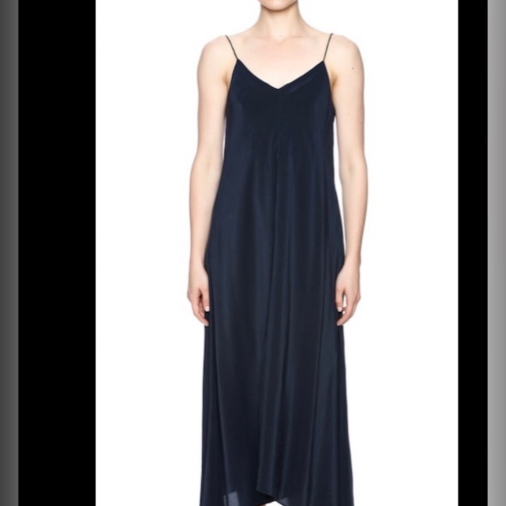 New Acrobat Maxi Silk slip dress Burgundy Red Brown Leopard Slit Spaghetti Strap - Picture 8 of 8